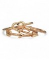 Bling Jewelry Cupids Arrow Heart Midi Rings Set Rose Gold Plated Silver - C611SMAYZLL