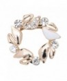 Sewanz Women's Elegant Swan Diamante Metallic Scarves Buckle- Multi-uses Chiffon Scarf Clip Brooches - CB12HB0JU6D