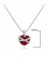 Sterling Silver Created Sapphire Pendant Necklace in Women's Pendants