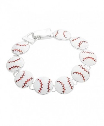 Rosemarie Collections Women's Baseball Lover Magnetic Clasp Bracelet "Take Me Out to the Ball Game" - CZ11VWYVO19