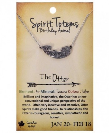 Shagwear Spirit Totems Birthday Animal Pendant Necklace - Otter: January 20- February 18 - C412DP6PCHX
