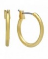 Gold Plated 17mm Smooth Round Hoop Earrings + Microfiber Jewelry Polishing Cloth - CX125MT5BDV