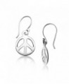 Sterling Silver Dangle Peace Earrings