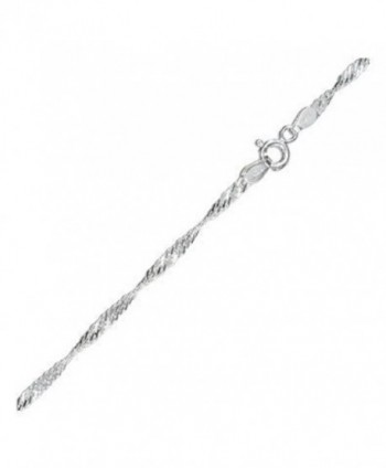 2.5MM SINGAPORE 040 Sterling Silver NECK CHAIN SIZES 16 18 20 22 24 30 in - sterling-silver - CG110PJ7885