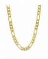 5.3mm 14k Gold Plated Rounded Figaro Link Chain + Microfiber Jewelry Polishing Cloth - CV11DK4X9PX