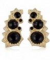 BCBGeneration "Sweeps" Post Climber Stud Earrings - Jet Cab/New Gold - CH128VG8AQ1