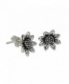 NOVICA Sterling Silver Earrings Sunflower