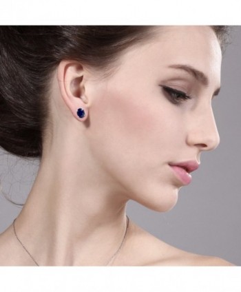 Sterling Sapphire Gemstone Birthstone Earrings