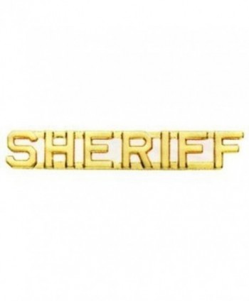 SHERIFF Collar Brass Pins Insignia GOLD 1/4" Letters Clutch Pin Backs (PAIR!) - CY112K5Z3R5