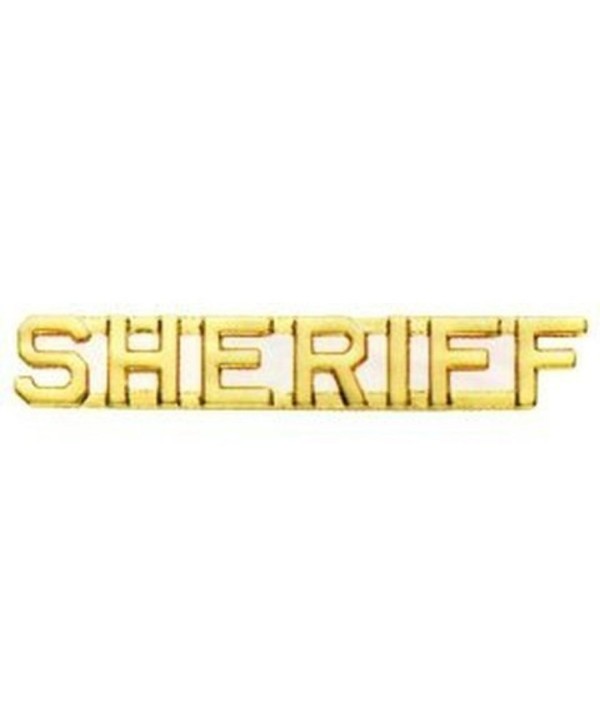 SHERIFF Collar Brass Pins Insignia GOLD 1/4" Letters Clutch Pin Backs (PAIR!) - CY112K5Z3R5