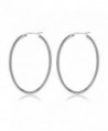 Sterling Silver Oval Hoop Earrings in Women's Hoop Earrings