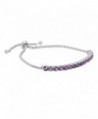 Amethyst Bracelet Sterling Silver Adjustable in Women's Bangle Bracelets