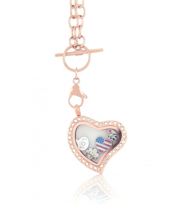Floating Adjustable Locket Necklace with Choice of 4 Charms and Matching Chain - C411LNCVFF5