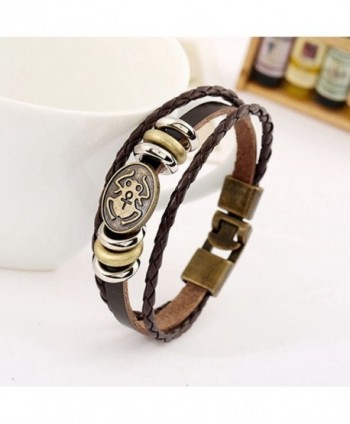 Bracelet PopJ Strand Leather Wristband in Women's Cuff Bracelets