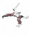 Bonsny Enamel Rabbit Necklace pendant in Women's Chain Necklaces