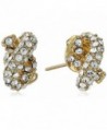 kate spade new york Sailor's Knot Pave Stud Earrings - Clear/Gold - C511NGP7W1N