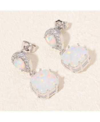 CiNily Rhodium Jewelry Gemstone Earrings in Women's Drop & Dangle Earrings
