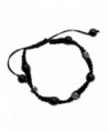 NOVICA Adjustable Length Macrame Shamballa Bracelet with Sterling Silver and Onyx 'Prayer for Peace' - C0127WG7AKX