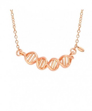 SENFAI DNA Chemical Formulas Symbol Charm Pendant Necklace 18" - Rose gold - CH12MYZYUWS