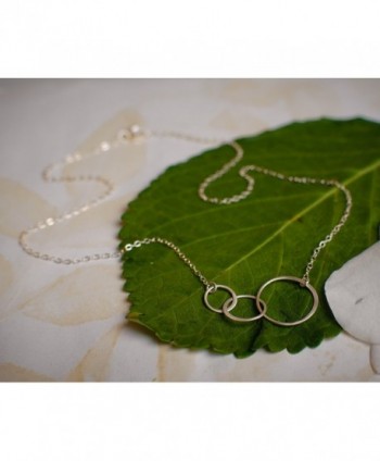 Sterling Silver Interlocking Circles Necklace in Women's Pendants