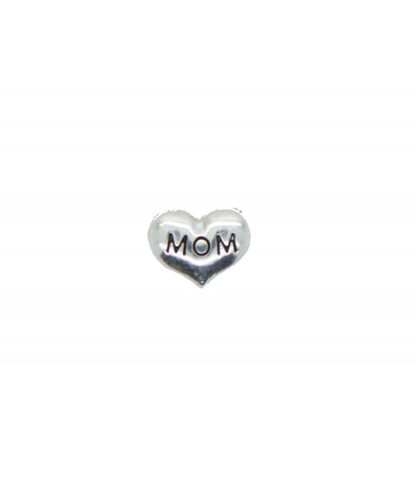Silver MOM Heart Floating Charm - CB11I0A5MUB