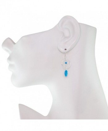 Sterling Silver Catcher Earrings Turquoise in Women's Drop & Dangle Earrings