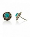 Sterling Silver Synthetic Turquoise Earrings