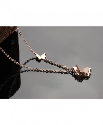 Stainless Butterfly Pendant Clavicle Necklace in Women's Pendants