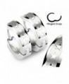 Polished Surgical Stainless Huggie Earrings - C0115GSNSMZ