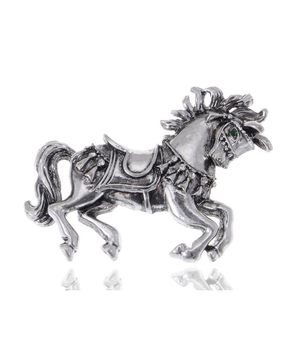 Alilang Vintage Inspired Repro Carousel Merry-Go-Round Horse Metal Costume Jewelry Pin Brooch - C51138HHRSH