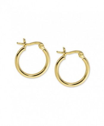 Danecraft 24K Gold Over Sterling Silver Small Polished Hoop Earrings - CZ183LHZ0QZ