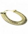 Huan Xun Women's Vintage Layered Wide Chain Collar Statement Necklace - C011C4IVG4R