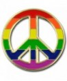 PinMart's Peace Sign Gay Pride Rainbow LGBT Enamel Lapel Pin - CZ119PEOVK9