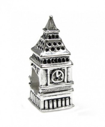 Sterling Silver Landmark Series 'London Big Ben Clock' European-style Bead Charm - CN114G0R2DF