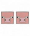 JINX Minecraft Video Game Pig Enamel Stud Earrings - C412NSKQYRG