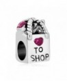 LovelyCharms Shopping Bag Heart To Shop Antique Charm Beads Fit Bracelets - C712NUMNGK7