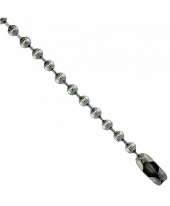 Stainless Steel Bead Ball Chain 4 mm thick- Necklaces Bracelets & Anklets - CC117K00TFV