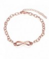 KELITCH Fashion Jewelry Rose Silver Infinity Bracelet Chain Charm Simple Inspired Women gift - CW12N9NCS3W