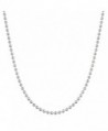 Sterling Silver 3mm Italian Ball Bead Chain Necklace All Sizes 16" - 30" - CS12MY9EDP3