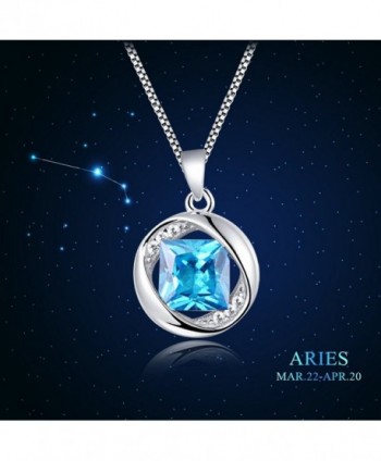 Aurora Tears Created Aquamarine Birthstone Necklace