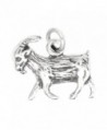 Sterling Silver Oxidized Double Sided Goat Charm - CT1165LBBAR