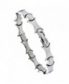 Stainless Steel Hugs & Kisses Bracelet for Women- 7.5 inch long - CO111KN5FAR