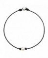 HENGSHENG Baroque Freshwater Necklace Leather - White - C11845AG0EQ