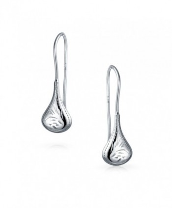 Bling Jewelry Sterling Engraved Raindrop