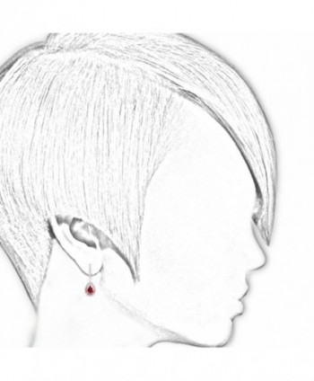 White Plated Zirconia Teardrop Earrings