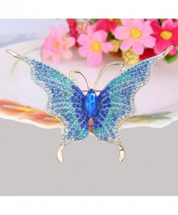 EVER FAITH Austrian Butterfly Gold Tone in Women's Brooches & Pins