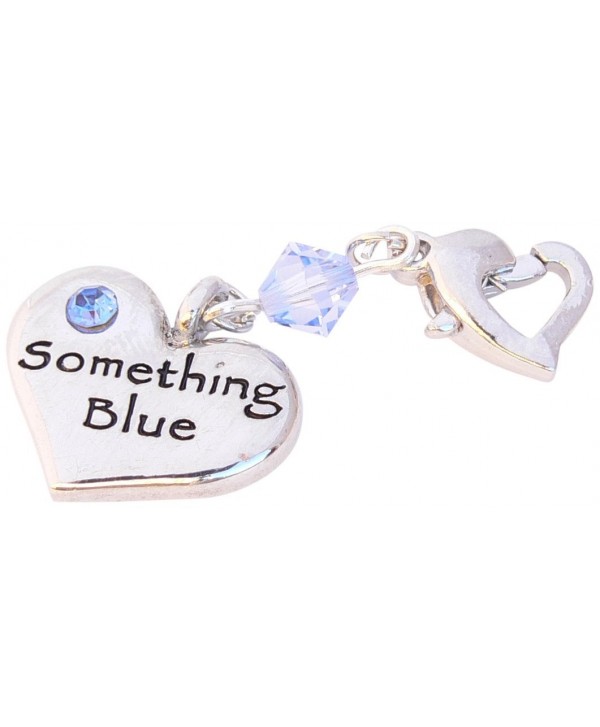 Something Blue Heart Garter Charm - Wedding Gift - Gift Wrapped And Gift Label - CM115SNUGUP