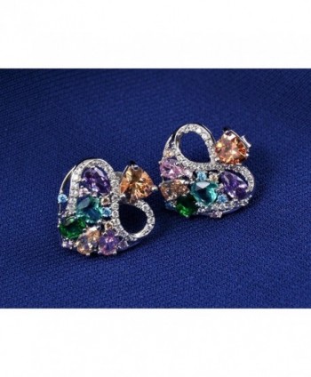 OKIKO Dangling Earrings Swarovski Platinum Plated in Women's Drop & Dangle Earrings