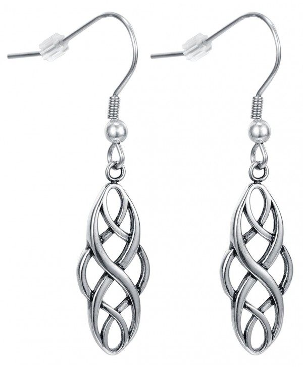 Womens Celtic Dangle Earrings- Stainless Steel- Fishhook Backing - By Regetta Jewelry - CA12G6YC57V