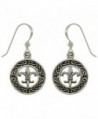 Jewelry Trends Sterling Silver Celtic Knot Fleur De Lis Dangle Earrings - CS11CGA0QFH